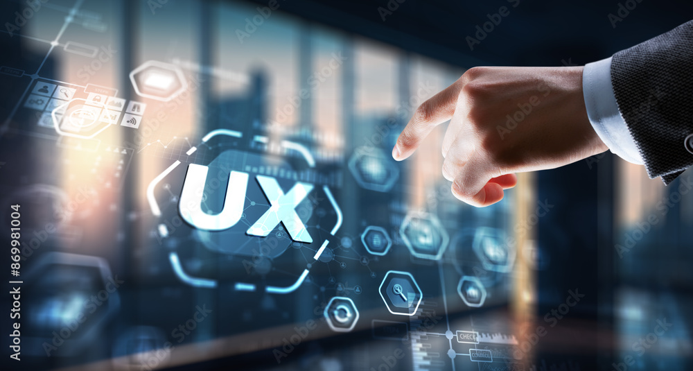 Poster mobile app user experience ux or app ux