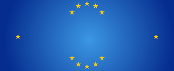 design of the flag of Europe abstract creative for copy space in middle, stars of the flag and light blue background