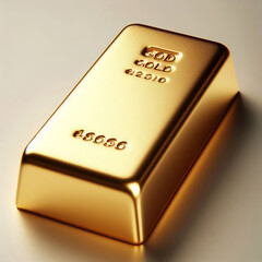 gold bars isolated on white background, generative Ai