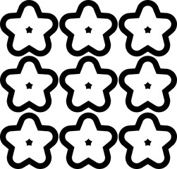 Stars line icons set, twinkle, burst, sparkles