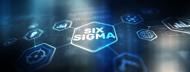 Six Sigma. Innovation technology concept. Universal background