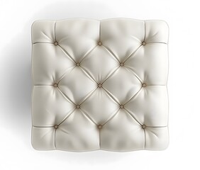 Fototapeta premium Comfy White Leather Chair Cushion for Your Room