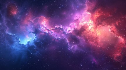 Fototapeta premium Cosmic Nebula: A Symphony of Color and Light