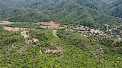 HIGH MOUNTAIN DRONE PHOTOGRAPHY ON THE ROAD FROM PUEBLA TO OAXACA MEXICO