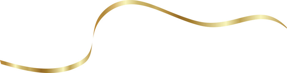 Fototapeta premium Gold ribbon shadow. Decoration for holiday, new year