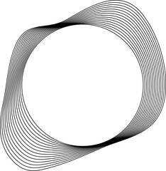 Circle liquid shapes made of lines with empty space for text