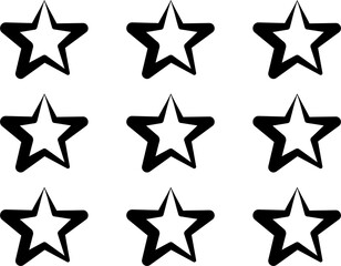 Star shapes set. Geometric design