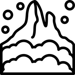Winter Snowy Mountains Icon