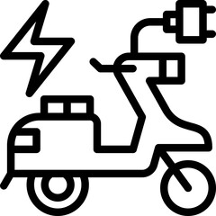 Electric Scooter Icon
