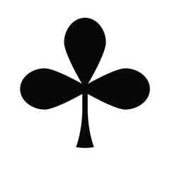 Vector flat cross suit card isolated on white background