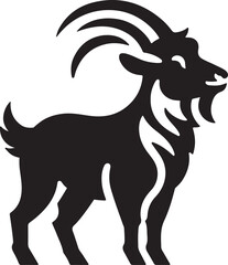 Minimalist Goat vector illustration with white background