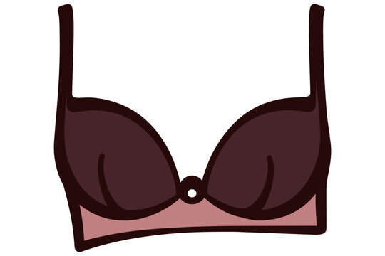 recommend clip art: Womens bra underwear with details in vector