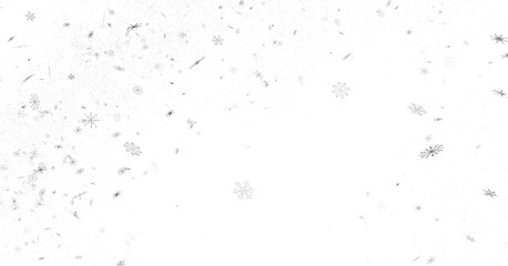 Snowflake Ballet: Exquisite 3D Illustration of Descending Festive Snowflakes in Motion