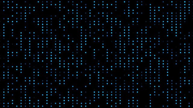 Particle effects lights animation glowing plinking blue lighting dots black screen overlay