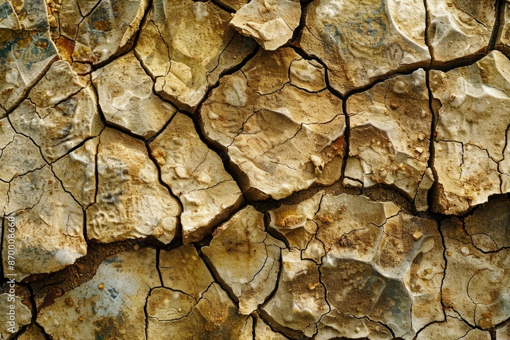 Poster a rock with deep cracks and holes, giving it a rough and weathered appearance. the texture of the ro