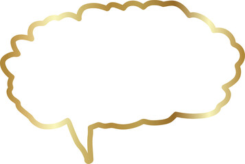 Speech bubble luxury icon, dialogue, text, chat