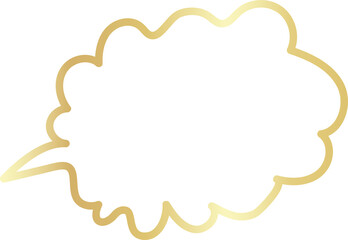 Speech bubble luxury icon, dialogue, text, chat