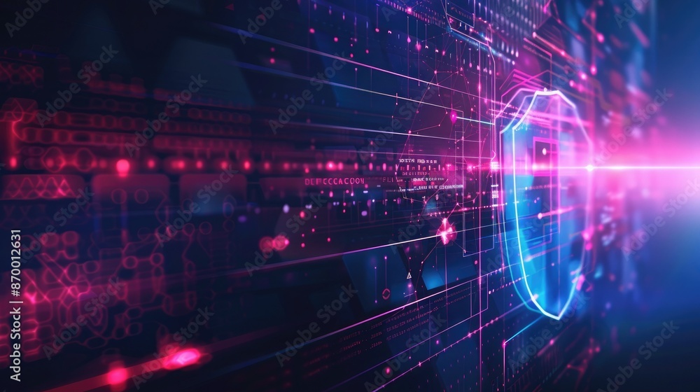 Aufkleber digital key abstract on technology background