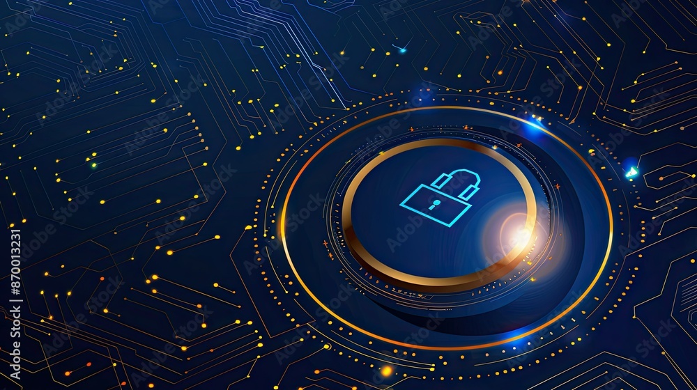Aufkleber digital locks and data privacy