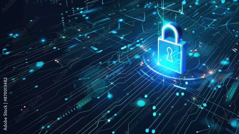Poster abstract background to system security