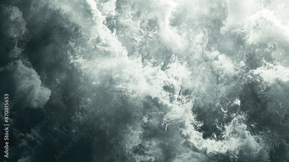 Poster the sky is filled with clouds and the mood is dark and ominous. the clouds are thick and heavy, and 