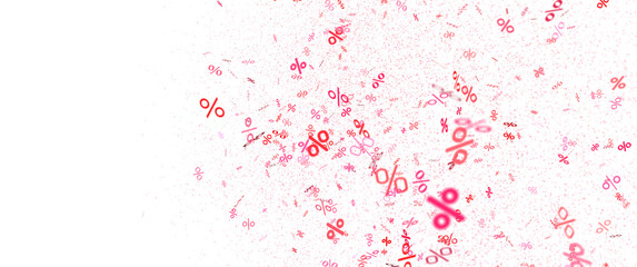 percent shopping digital in 3d. background