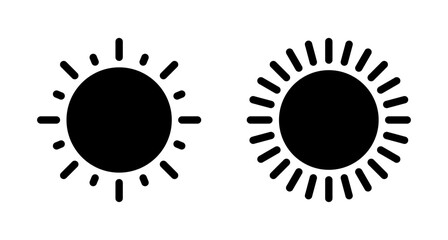 Sun icon vector isolated on white background. Sun vector icon