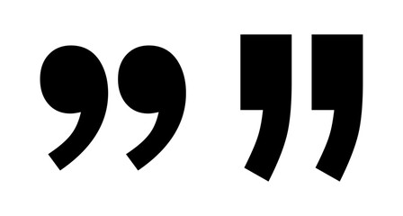 Quote icon vector isolated on white background. Quote sign icon. Quotation mark symbol.