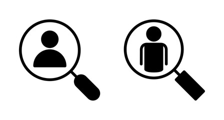Hiring icon vector isolated on white background. Human resources concept. Recruitment. Search job vacancy icon. Hire. Find people icon