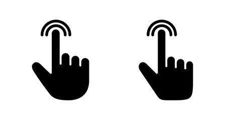 Hand click icon vector isolated on white background. pointer icon vector. hand cursor icon vector