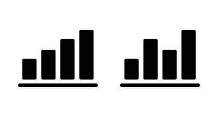 Fototapeta premium Growing graph Icon vector isolated on white background. Chart icon. Graph vector