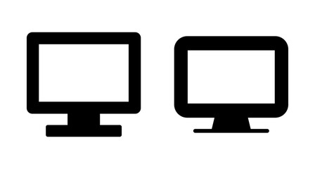 Computer icon vector isolated on white background. PC Icon vector. Computer monitor icon. Flat PC symbol