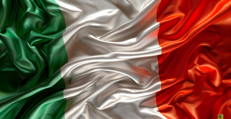 A flag with a red, white, and green stripe