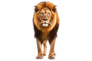 Obraz premium Lion standing on a white background