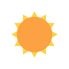 sun icon yellow star shaped sun vector illustration