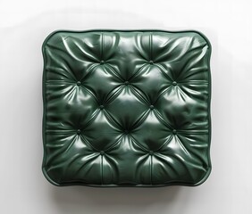 Obraz premium Green Chair Cushion on White Background