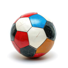 Obraz premium a beautiful soccer ball isolated white background 