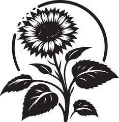 Sunflower Silhouette vector illustration