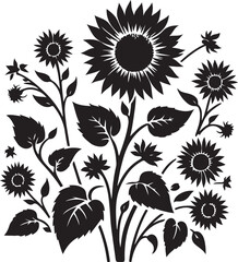 Sunflower Silhouette vector illustration
