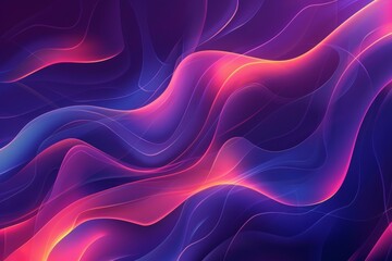 Obraz premium Bright abstract waves in pink and blue hues