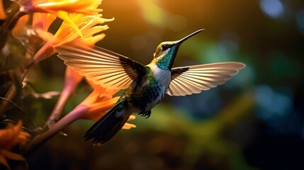 Fototapeta premium Hummingbird in Flight