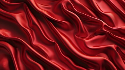 Beautiful Red Silk Waves Background