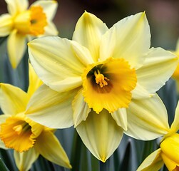 Obraz premium yellow daffodil flower, narcissus, yellow, nature, plant, flowers, daffodils, bloom, isolated, white, blossom, easter, flora, garden