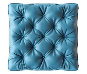 Blue Chair Cushion on White Background