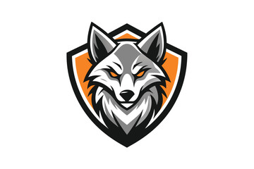 Bold Wolf Head Logo in Minimalist Style