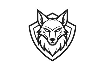 Bold Wolf Head Logo in Minimalist Style