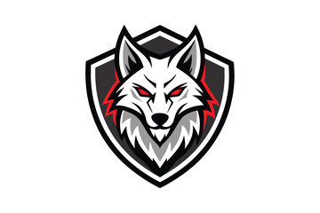 Bold Wolf Head Logo in Minimalist Style
