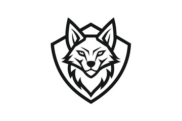 Bold Wolf Head Logo in Minimalist Style