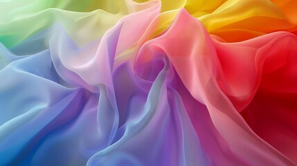 Fototapeta premium abstract gradient background - rainbow - like fabric - 3d rendering