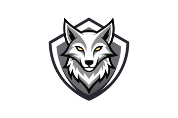 Bold Wolf Head Logo in Minimalist Style